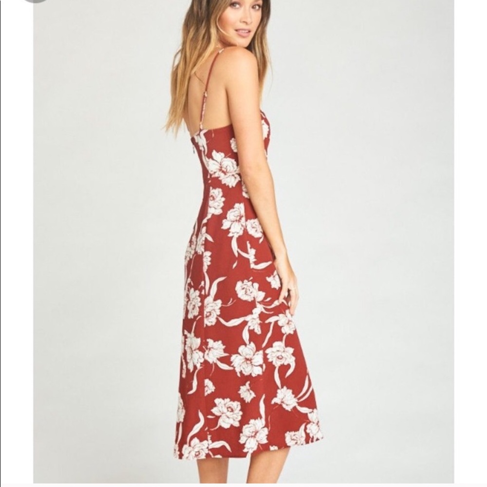 Show Me Your MuMu Red Floral Midi Dress